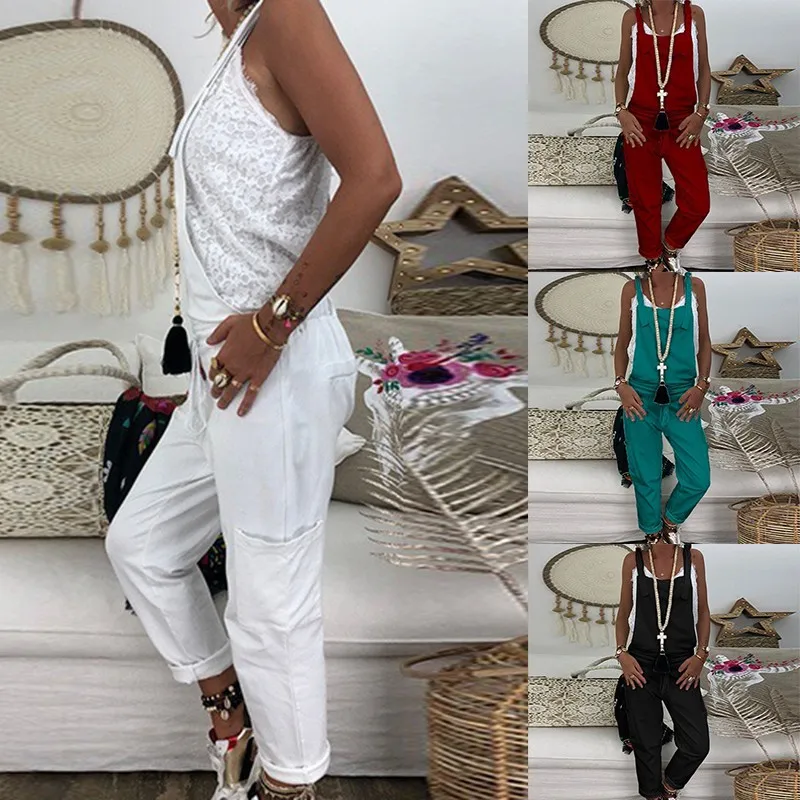 Women's Loose Casual Large Size Jumpsuit One-Piece Overalls Backless Pockets Siamese Trousers
Women's Loose Casual Large Size Jumpsuit One-Piece Overalls Backless Pockets Siamese Trousers