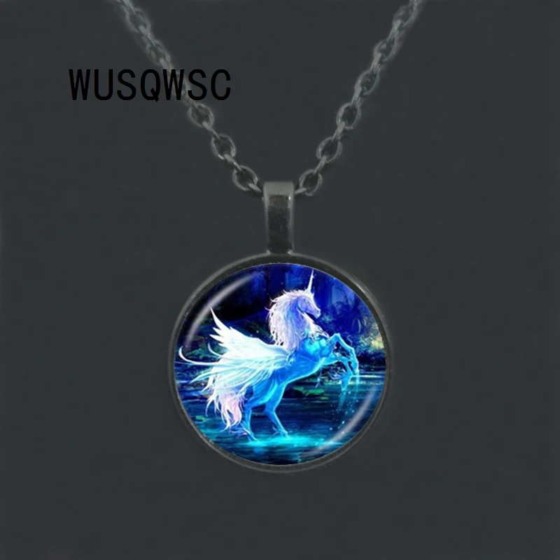 WUSQWSC Moonlight Unicorn Photo Necklace Horse with Wings Jewelry Glass Cabochon Pendant Chain Neckless Women Fashion Jewelry
WUSQWSC Moonlight Unicorn Photo Necklace Horse with Wings Jewelry Glass Cabochon Pendant Chain Neckless Women Fashion Jewelry