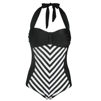 2019 NEW Girl's Woman Classic Retro Style One Pieces Swimwear Black&White Striped swimsuit High Quality Dispaly Real photos
2019 NEW Girl's Woman Classic Retro Style One Pieces Swimwear Black&White Striped swimsuit High Quality Dispaly Real photos
