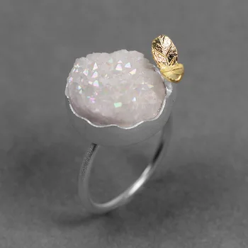 Originally germinated creative three-dimensional Butterfly Natural crystal cave seedling open Design S925 Sterling Silver Ring 
Originally germinated creative three-dimensional Butterfly Natural crystal cave seedling open Design S925 Sterling Silver Ring