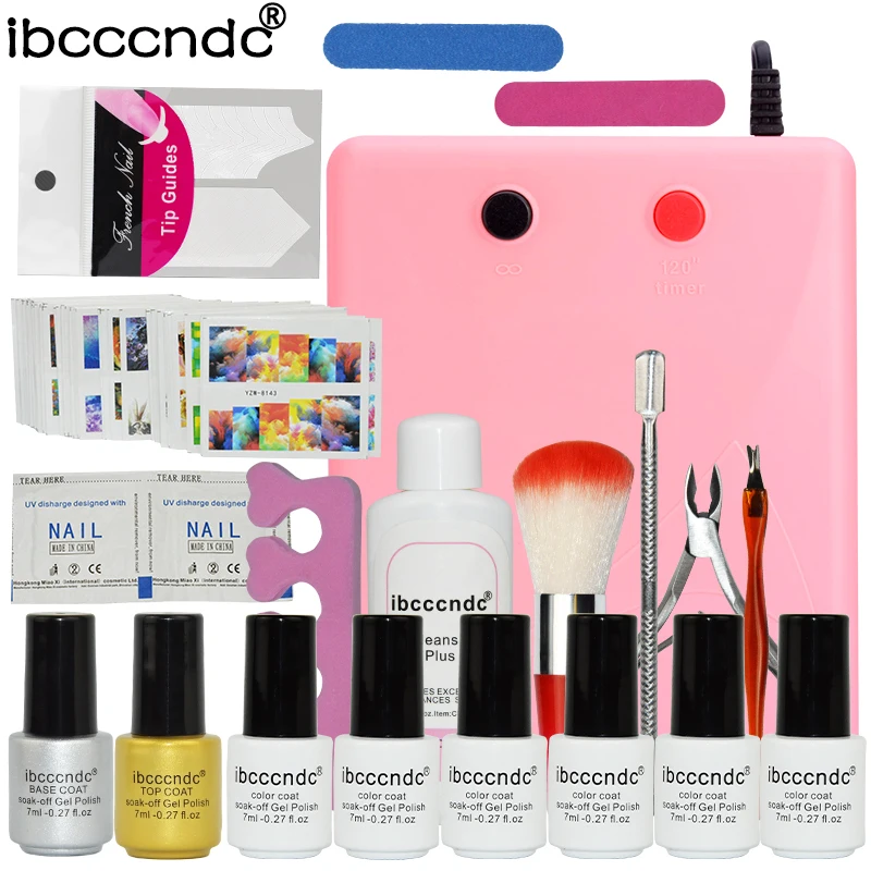 36W UV Lamp 6 Color 7mlUV LED Nail Tools Gel Varnish Soak off Nail Gel Base Lacquer Practice Manicure Tools Set Kit Nail Art Set
36W UV Lamp 6 Color 7mlUV LED Nail Tools Gel Varnish Soak off Nail Gel Base Lacquer Practice Manicure Tools Set Kit Nail Art Set