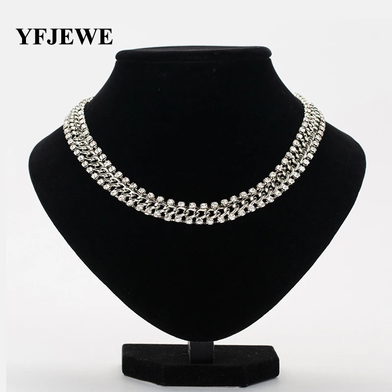 YFJEWE New Fashion Thick Chain Rhinestones Crystal Beads Choker Luxury Chunky Necklace Statement Jewelry for Party Gift N121
YFJEWE New Fashion Thick Chain Rhinestones Crystal Beads Choker Luxury Chunky Necklace Statement Jewelry for Party Gift N121