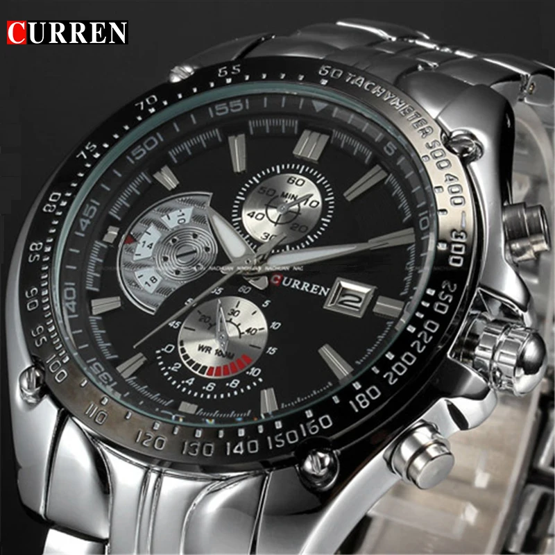 

relogio masculino Hot CURREN Brand Full Steel Sport Watch Men Luxury Brand Quartz Military Sport Watches Men's Wristwatch 8083
