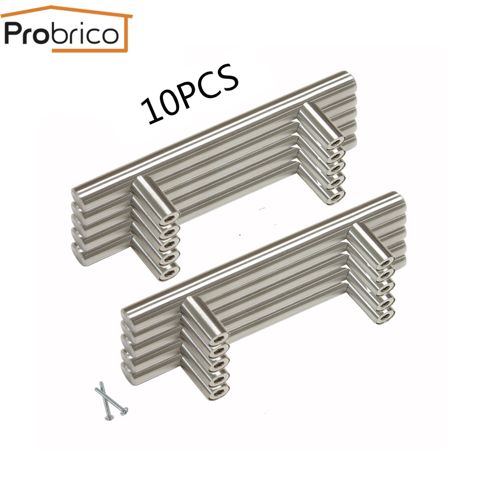 Probrico 10Pcs Furniture Handles Kitchen Cabinet T Pulls knobs Stainless Steel Handles For Furniture Pitch-row 64mm 2.5"
Probrico 10Pcs Furniture Handles Kitchen Cabinet T Pulls knobs Stainless Steel Handles For Furniture Pitch-row 64mm 2.5"