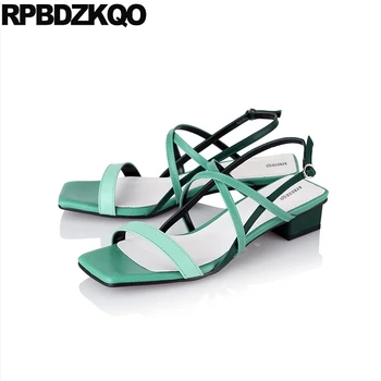 Slingback Gladiator Genuine Leather Designer Sandals Women Luxury 2018 Cage Low Heel Shoes Square Strap Green Thick Roman Chunky
Slingback Gladiator Genuine Leather Designer Sandals Women Luxury 2018 Cage Low Heel Shoes Square Strap Green Thick Roman Chunky