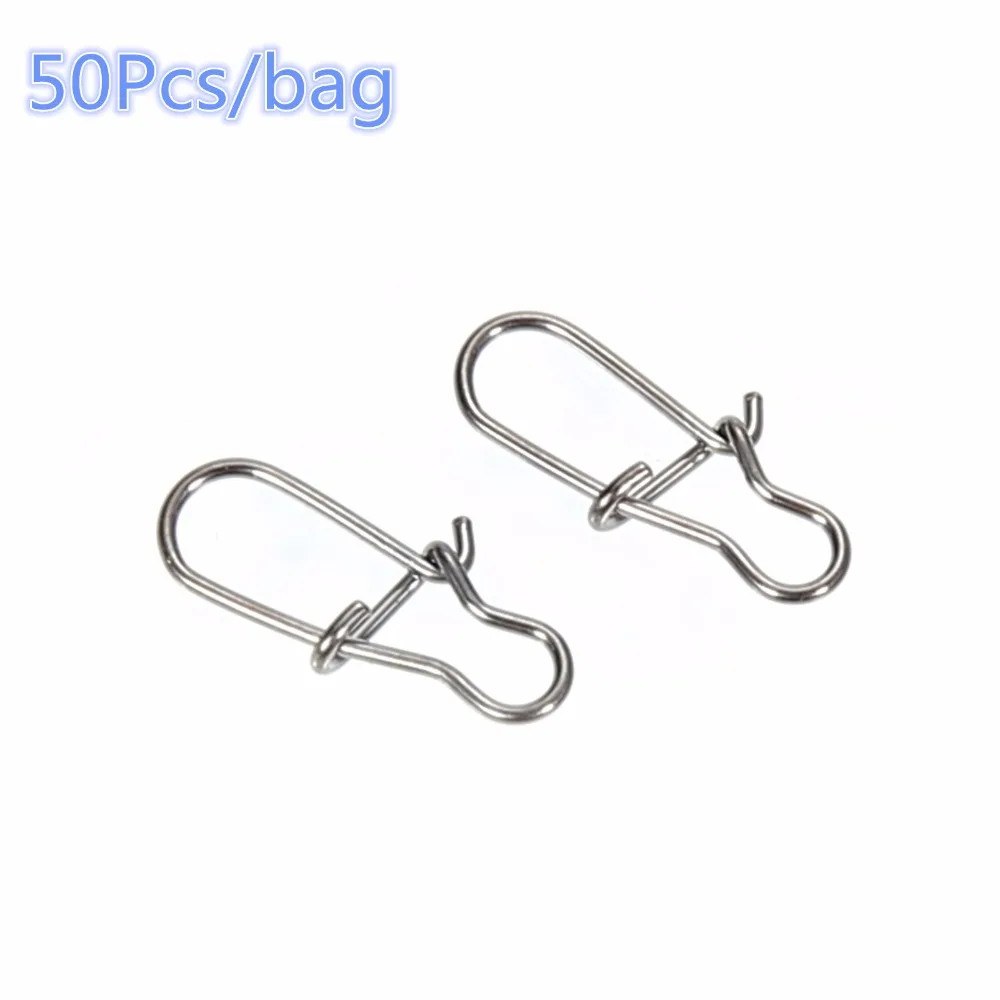 50pcs/bag Stainless Steel Hook Fast Clip Lock Snap Swivel Solid Rings Safety Snaps Fishing Hooks Connector
50pcs/bag Stainless Steel Hook Fast Clip Lock Snap Swivel Solid Rings Safety Snaps Fishing Hooks Connector