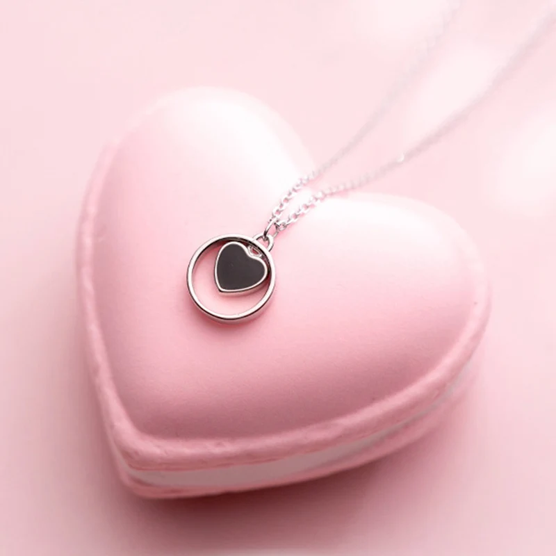 INALIS New Fashionable Design 925 Sterling Silver Cute Necklace Heart in Round Circle Pendant Choker for Women Collar Jewelry
INALIS New Fashionable Design 925 Sterling Silver Cute Necklace Heart in Round Circle Pendant Choker for Women Collar Jewelry