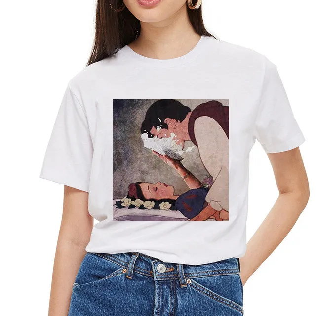 Women's Dark Snow White T-Shirt Female O-Neck Fck You Punk T-Shirt Girl Print Casual Short Sleeve Tshirt Streetwear
Women's Dark Snow White T-Shirt Female O-Neck Fck You Punk T-Shirt Girl Print Casual Short Sleeve Tshirt Streetwear