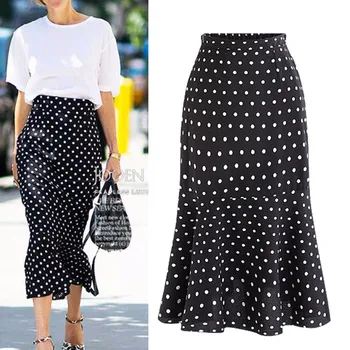 New Summer Style Women Skirts Plus Size Fashion Loose Slim Empire Waist Dot Trumpet Skirt For Women Larger Mermaid Midi skirt
New Summer Style Women Skirts Plus Size Fashion Loose Slim Empire Waist Dot Trumpet Skirt For Women Larger Mermaid Midi skirt