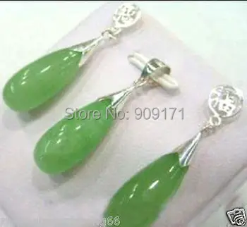Free Shipping>>>Beautiful green stone earring pendant Set
Free Shipping>>>Beautiful green stone earring pendant Set