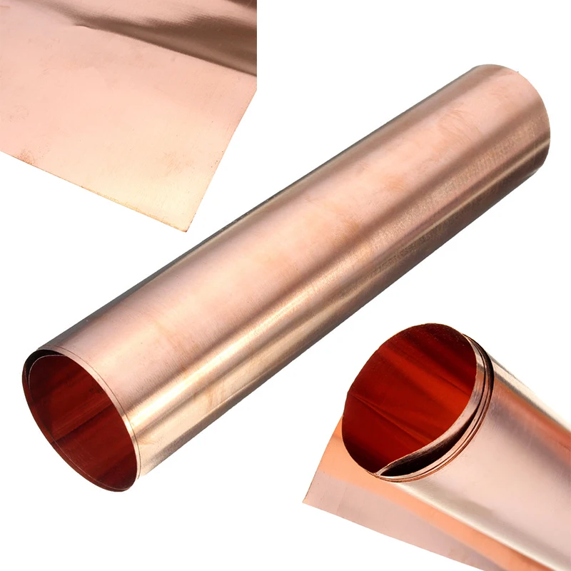 1pcs 99.9% Pure Copper Cu Sheet Thin Metal Foil Roll 0.1*100*100mm