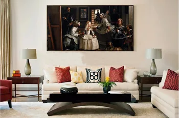 

giant poster classical portrait canvas painting picture from Velazquez Diego Rodriguez The Family of Felipe IV or Las Meninas