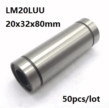 50 шт./лот LM20LUU 20x32x80 мм Длинный линейный шариковый Подшипник Втулка для 3D принтера CNC маршрутизатор части 20*32*80 мм
50 шт./лот LM20LUU 20x32x80 мм Длинный линейный шариковый Подшипник Втулка для 3D принтера CNC маршрутизатор части 20*32*80 мм