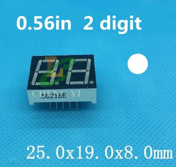 WHITE 0.56 inch 7 Segment LED Display 2 Bit Digital Tube 0.56" 0.56in Common cathode(Nixie tube)
WHITE 0.56 inch 7 Segment LED Display 2 Bit Digital Tube 0.56" 0.56in Common cathode(Nixie tube)