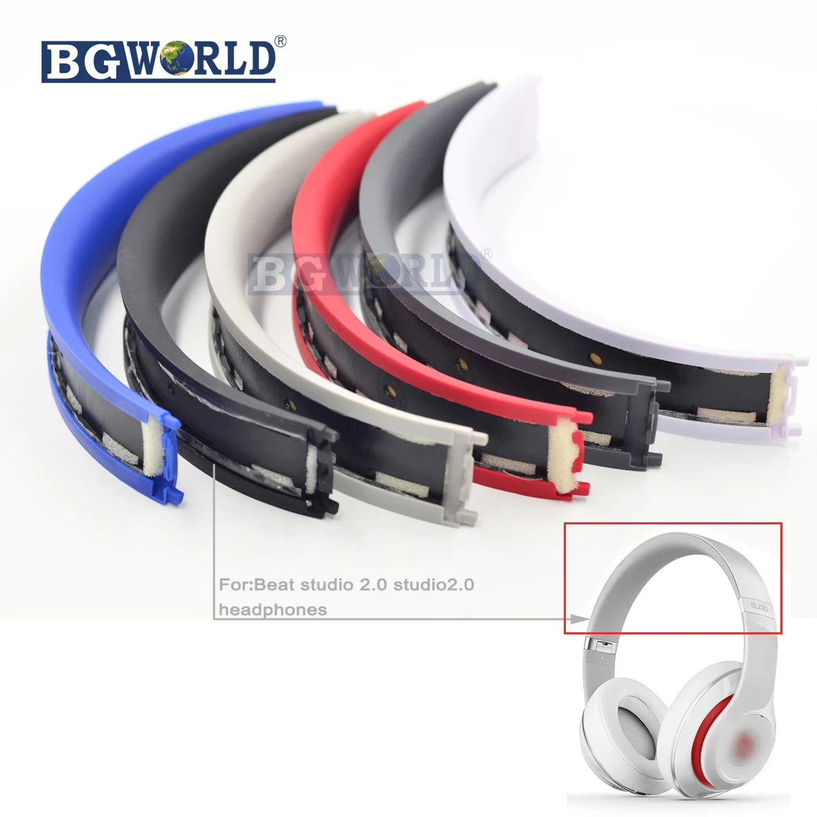 BGWORLD Silicone Replacement Headband Head Band Ear Cushions Cover Cups Pads Repair Parts for beat Studio 2.0 Headphones Headset
BGWORLD Silicone Replacement Headband Head Band Ear Cushions Cover Cups Pads Repair Parts for beat Studio 2.0 Headphones Headset