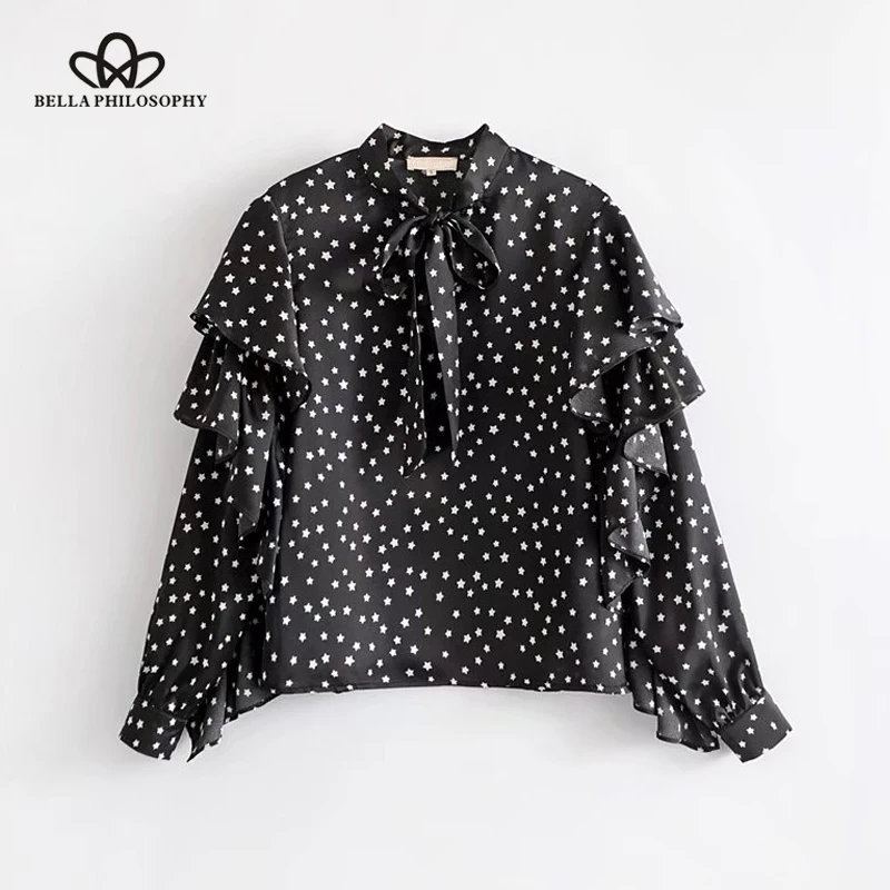 Bella Philosophy 2018 Spring Women Sweet Blouse Long Sleeve Print Bow Female Blouse Fashion Casual Ruffle Stars Blouse For Women
Bella Philosophy 2018 Spring Women Sweet Blouse Long Sleeve Print Bow Female Blouse Fashion Casual Ruffle Stars Blouse For Women