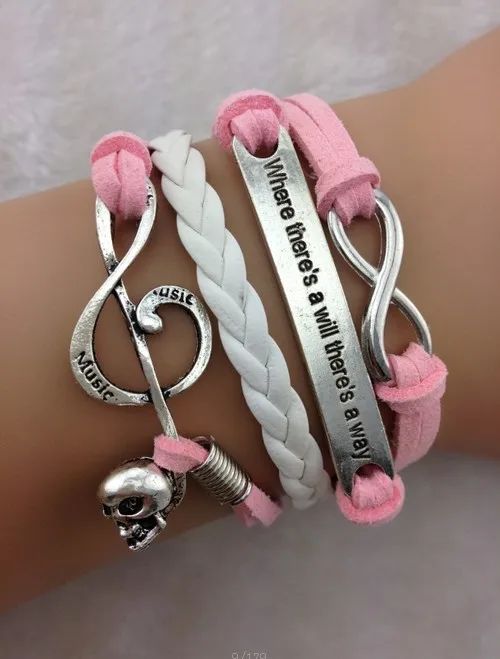 1pc Music note Bracelet-Silver, Wax Cords, Leather Braid Bracelet-friendshipGift 1684 Min order 10$
1pc Music note Bracelet-Silver, Wax Cords, Leather Braid Bracelet-friendshipGift 1684 Min order 10$