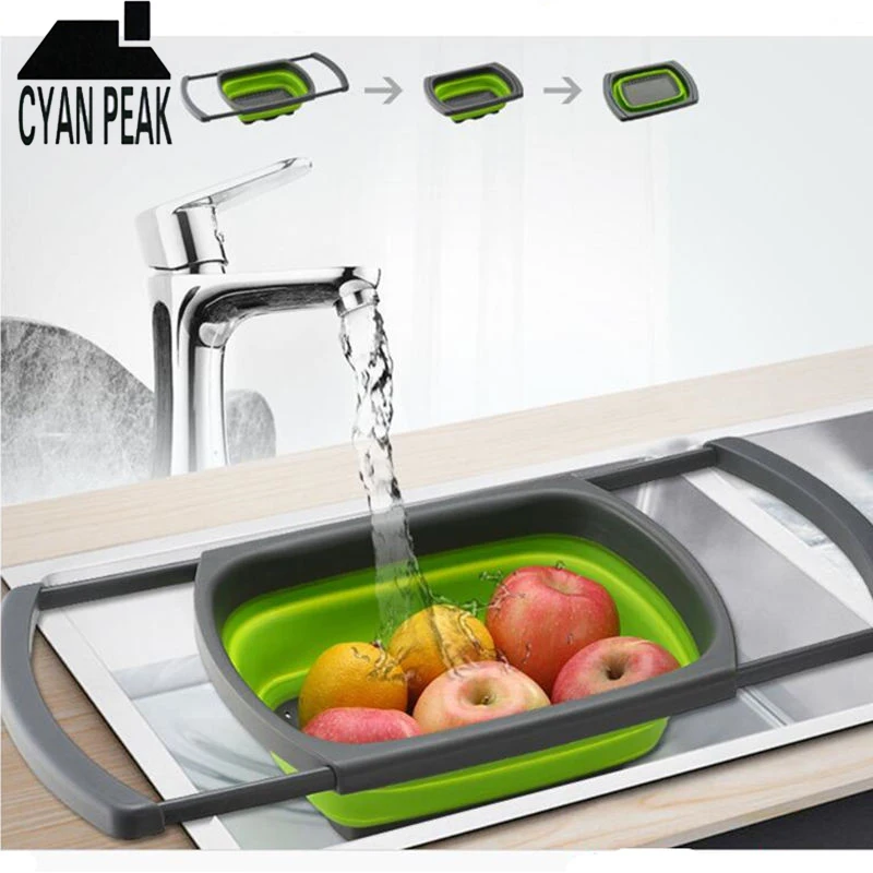 Sink Strainer Kitchen Accessories Foldable Colander Drain Baskets Plastic Vegetable Washing Kitchen Thing Filter Silicone Basket
Sink Strainer Kitchen Accessories Foldable Colander Drain Baskets Plastic Vegetable Washing Kitchen Thing Filter Silicone Basket