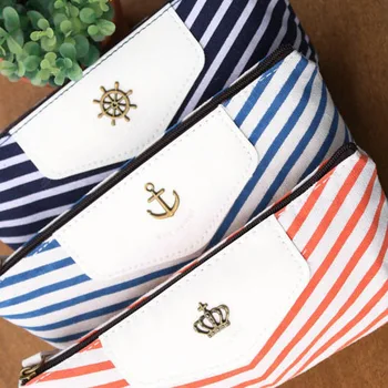 Creative Navy Canvas Pencil Bag Students Stripped Pencil Cases Stationery High capacity Office School Supplies Cosmetic bags
Creative Navy Canvas Pencil Bag Students Stripped Pencil Cases Stationery High capacity Office School Supplies Cosmetic bags