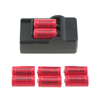 3000mAh Rechargeable 3.7V Li-ion 16340 Batteries CR123A Battery For LED Flashlight Travel Wall Charger For 16340 CR123A Battery
3000mAh Rechargeable 3.7V Li-ion 16340 Batteries CR123A Battery For LED Flashlight Travel Wall Charger For 16340 CR123A Battery