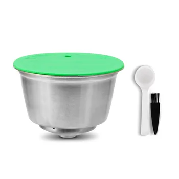 Refillable Stainless Steel Metal Reusable Dolce Gusto Coffee Capsule Cup Cafeteira Cafe Capsule Caps Set with Spoon Brush
Refillable Stainless Steel Metal Reusable Dolce Gusto Coffee Capsule Cup Cafeteira Cafe Capsule Caps Set with Spoon Brush