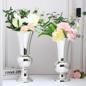Europe sliver-plated flower vase for weddings Party decorative metal modern vases vase glass for flowers home table decora HP074
Europe sliver-plated flower vase for weddings Party decorative metal modern vases vase glass for flowers home table decora HP074