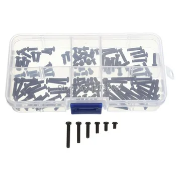 120pcs M3 Alloy Steel Black Cross Socket Button Head Screw Assortment Set 4mm To 20mm Length
120pcs M3 Alloy Steel Black Cross Socket Button Head Screw Assortment Set 4mm To 20mm Length