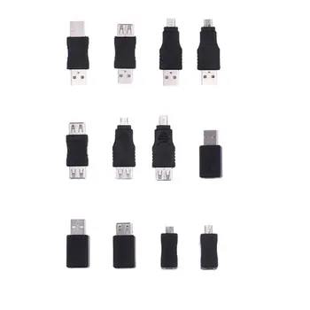 12pcs Adapters Kit 12 in 1 OTG USB2.0 Mix Set Adapters Kit OTG F/M mini Adapter Converter USB Male to Female Micro USB for PC
12pcs Adapters Kit 12 in 1 OTG USB2.0 Mix Set Adapters Kit OTG F/M mini Adapter Converter USB Male to Female Micro USB for PC