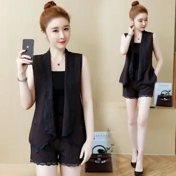 New ladies outfit casual two-piece striped suits 2018 summer Korean fashion short pants suit shorts vest clothing set vestido
New ladies outfit casual two-piece striped suits 2018 summer Korean fashion short pants suit shorts vest clothing set vestido