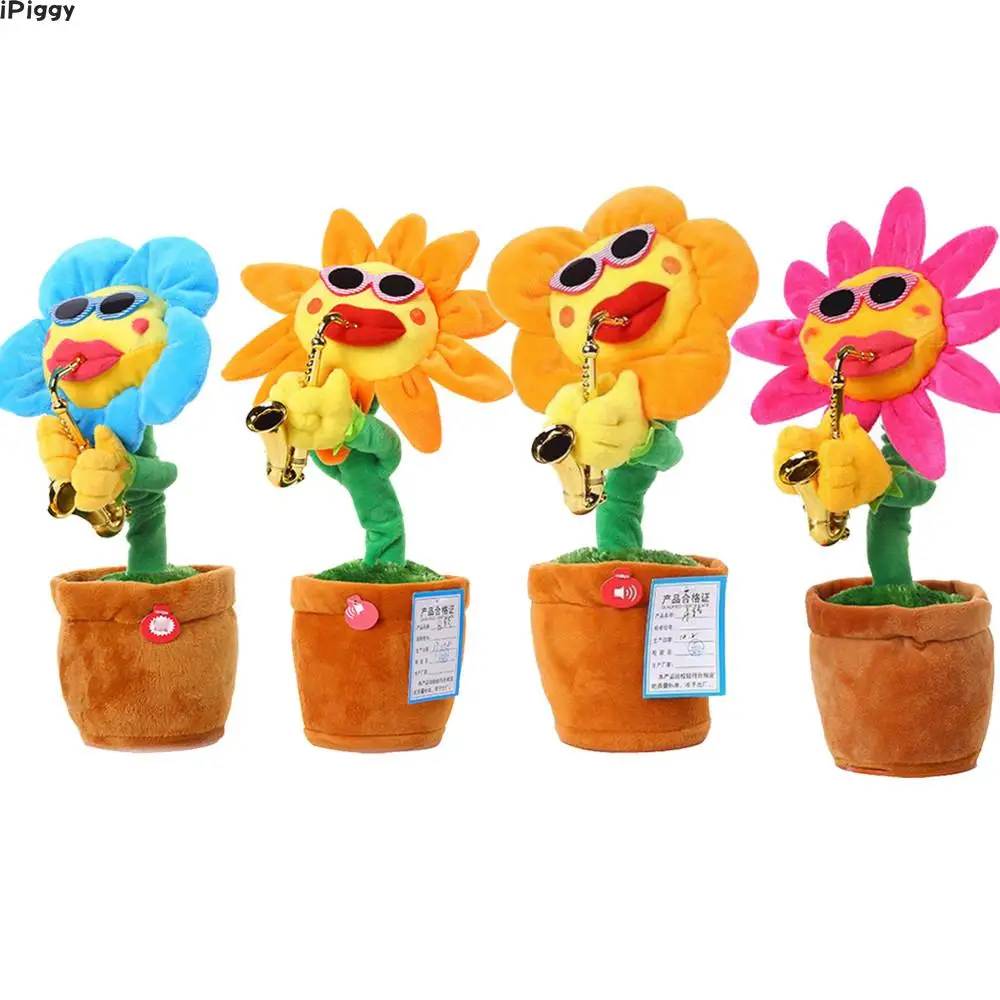 iPiggy 1Pcs Electric 60 Songs Singing Dancing Sunflow Plush Toys Creative Flower With Saxophone Music Decoration Funny Presents
iPiggy 1Pcs Electric 60 Songs Singing Dancing Sunflow Plush Toys Creative Flower With Saxophone Music Decoration Funny Presents