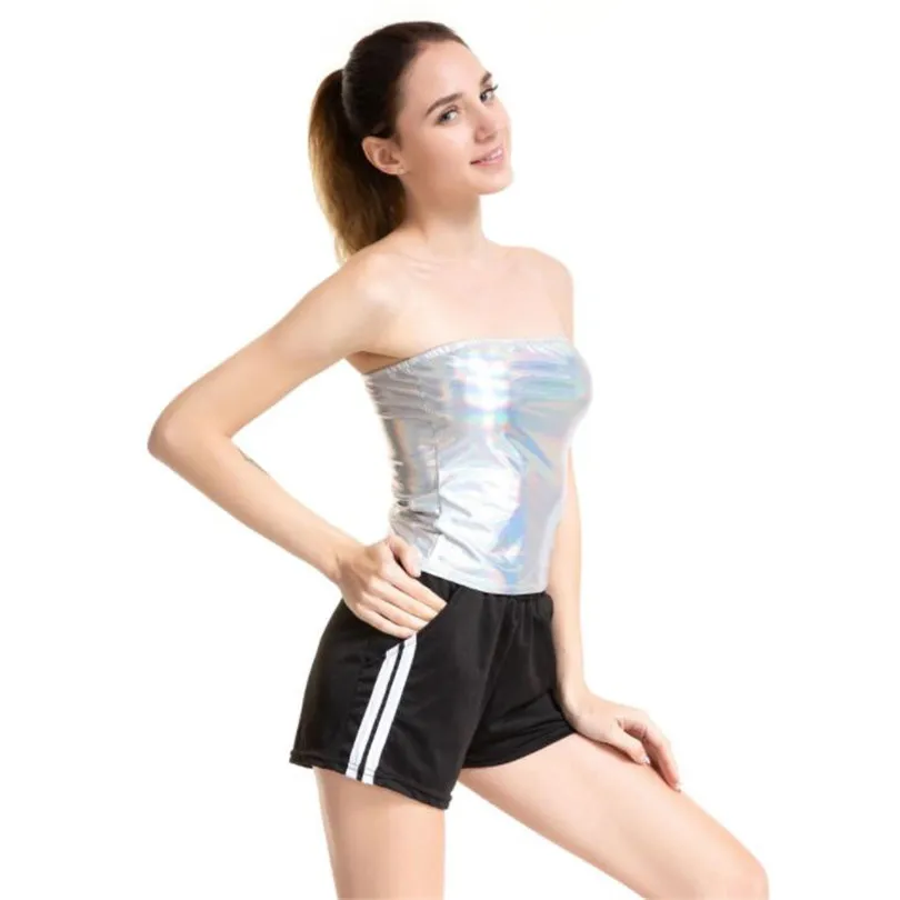 VIIANLES Women Tank Tops Sleeveless Party Summer Off Shoulder Crop Top Shiny Club Female Camis Silver Gold Vest Sexy Tee
VIIANLES Women Tank Tops Sleeveless Party Summer Off Shoulder Crop Top Shiny Club Female Camis Silver Gold Vest Sexy Tee
