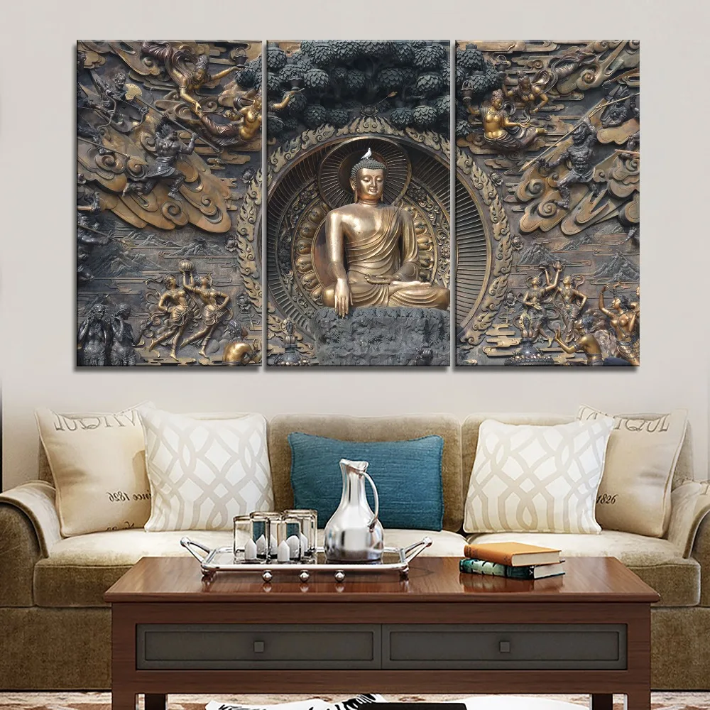 Framed 3 Pieces Classic Buddha Statue Pictures Modern Home Decorative Wall Artwork Canvas Printing Type Style Modular Pictures
Framed 3 Pieces Classic Buddha Statue Pictures Modern Home Decorative Wall Artwork Canvas Printing Type Style Modular Pictures