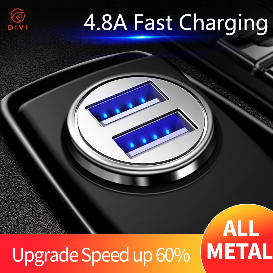 FIVI 5V 4.8A USB Car Charger For iPhone X Samsung S9 Huawei Metal Mini Dual USB Fast Car Charging Mobile Phone Charger Adapter
FIVI 5V 4.8A USB Car Charger For iPhone X Samsung S9 Huawei Metal Mini Dual USB Fast Car Charging Mobile Phone Charger Adapter