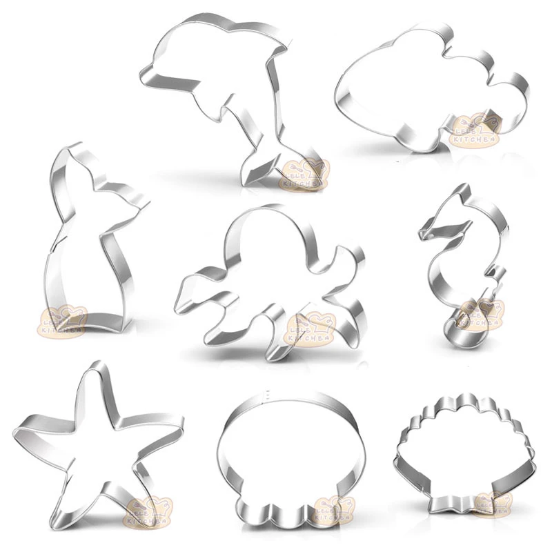 Ocean animals Cookie Cutters Shell Starfish Seahorse Dolphin Shape Biscuits Fondant Tools K009
Ocean animals Cookie Cutters Shell Starfish Seahorse Dolphin Shape Biscuits Fondant Tools K009