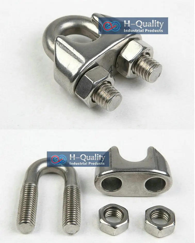 Rigging Hardware DIN741 Stainless Steel 316 Grade M16 Wire Rope Clamps, High Strength And More Anti-Rust Clamps
Rigging Hardware DIN741 Stainless Steel 316 Grade M16 Wire Rope Clamps, High Strength And More Anti-Rust Clamps