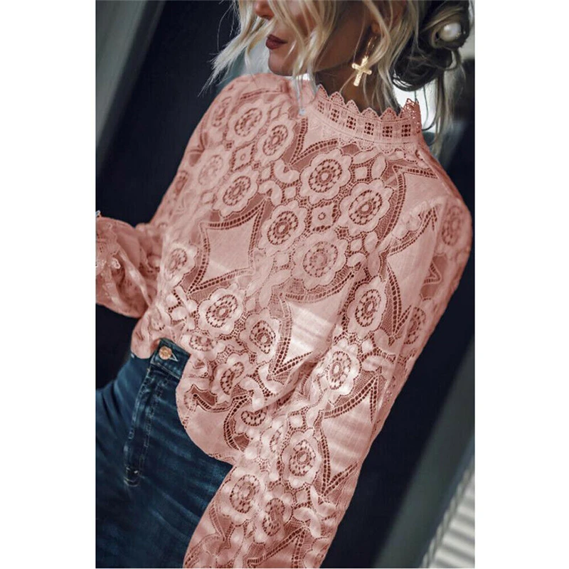 Women Blouse Fashion Lace Casual Tops Hollow Out Vintage Long Sleeve Sexy Tops Ladies Summer Holiday Beach Clothes Plus Size Hot
Women Blouse Fashion Lace Casual Tops Hollow Out Vintage Long Sleeve Sexy Tops Ladies Summer Holiday Beach Clothes Plus Size Hot