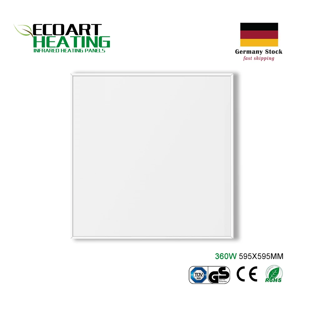 360w Heating panel Infrared IR Electric Radiant Heater Wall mounted Heat 595x595mm
360w Heating panel Infrared IR Electric Radiant Heater Wall mounted Heat 595x595mm