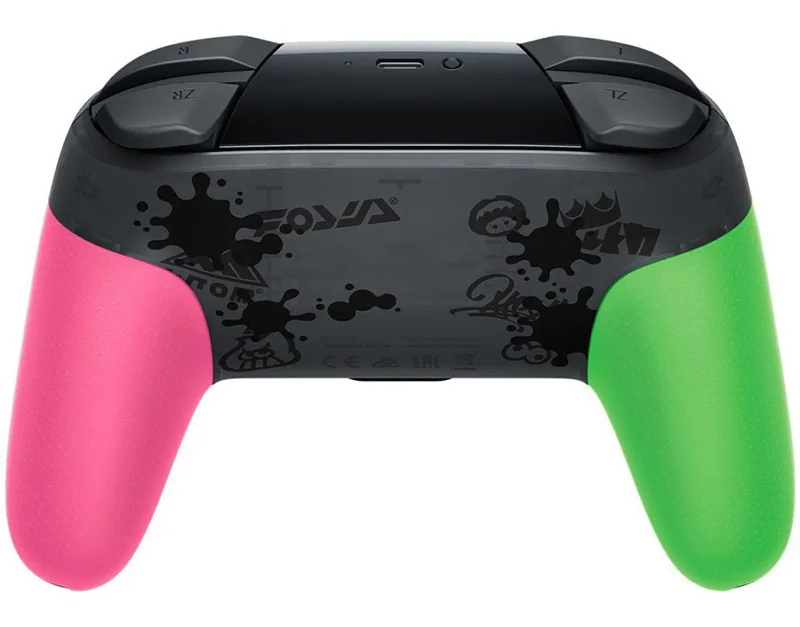 For Nintend Switch Pro Controller Bluetooth Wireless Gamepads Game Joystick Host Console Joypad - Splatoon 2/Xenoblade Themed