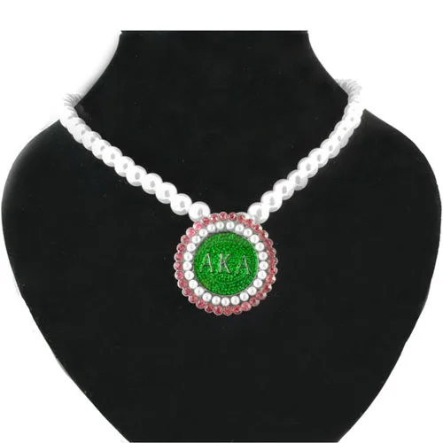 Wholesale Alpha Kap Alpha Sorority Crystal & Pearl Necklace AKA necklace 1pc free shipping
Wholesale Alpha Kap Alpha Sorority Crystal & Pearl Necklace AKA necklace 1pc free shipping