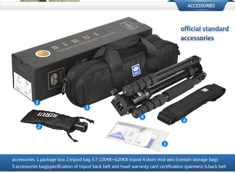 Protable Lightweight Aluminum Professional Camera Tripod with Ball Head 2 in 1 Kit for Canon Nikon Sony DHL Sirui T2204X+G20KX
Protable Lightweight Aluminum Professional Camera Tripod with Ball Head 2 in 1 Kit for Canon Nikon Sony DHL Sirui T2204X+G20KX