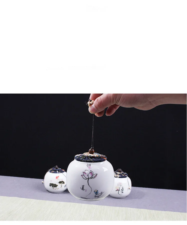 Фото 1 шт. китайский контейнер для чая керамический Puer банка хранения маленький JM 006 |