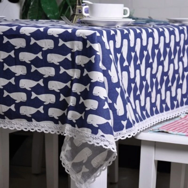 WLIARLEO Table Cloth Navy Fish Pattern Tablecloth For Home tableclothes Decoration Dining tablecloth With Lace toalha de mesa
WLIARLEO Table Cloth Navy Fish Pattern Tablecloth For Home tableclothes Decoration Dining tablecloth With Lace toalha de mesa