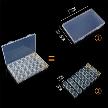 28 Slots Storage Box Plastic Transparent Display Case Organizer Holder For Rhinestone Beads Ring Embroidery Earrings container
28 Slots Storage Box Plastic Transparent Display Case Organizer Holder For Rhinestone Beads Ring Embroidery Earrings container