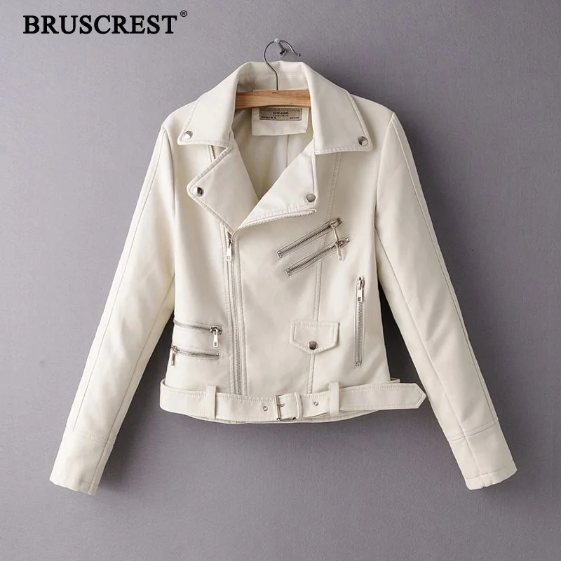 New White women jacket faux leather pu biker fall 2019 motorcycle vintage Casual Autumn Zipper Coat ladies long sleeve jacket
New White women jacket faux leather pu biker fall 2019 motorcycle vintage Casual Autumn Zipper Coat ladies long sleeve jacket