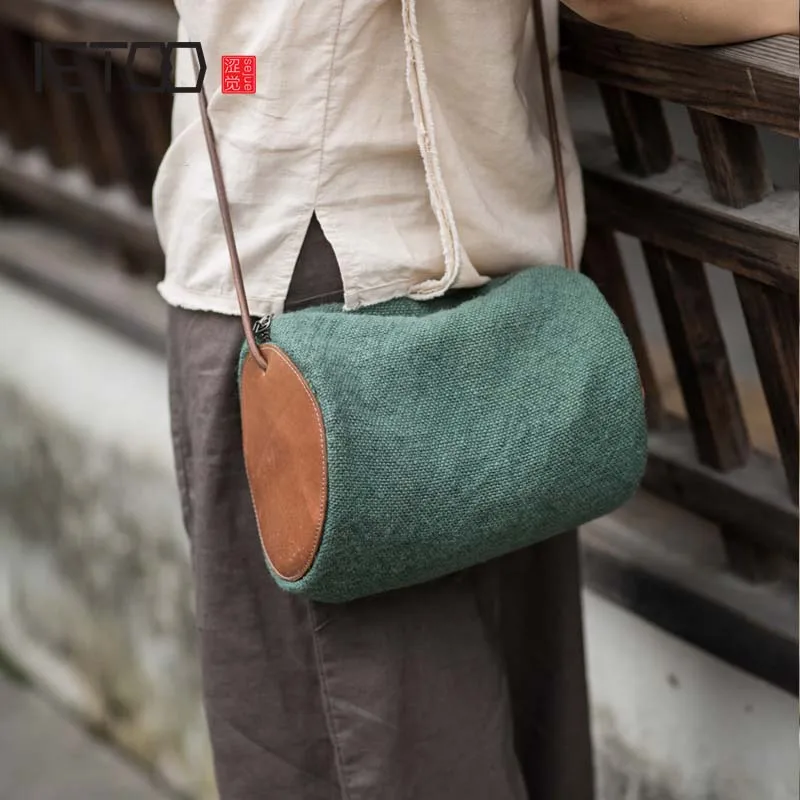 AETOO Cloth bag 2017 new art bucket canvas bag retro simple cotton linen bag female shoulder Messenger bag
AETOO Cloth bag 2017 new art bucket canvas bag retro simple cotton linen bag female shoulder Messenger bag