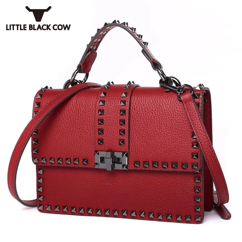 2019 New Rivet Genuine Leather Bags Women Design Luxury Shoulder Crossbody Handbag Flap Bolsa Fashion Messenger Bag Cow Leather
2019 New Rivet Genuine Leather Bags Women Design Luxury Shoulder Crossbody Handbag Flap Bolsa Fashion Messenger Bag Cow Leather
