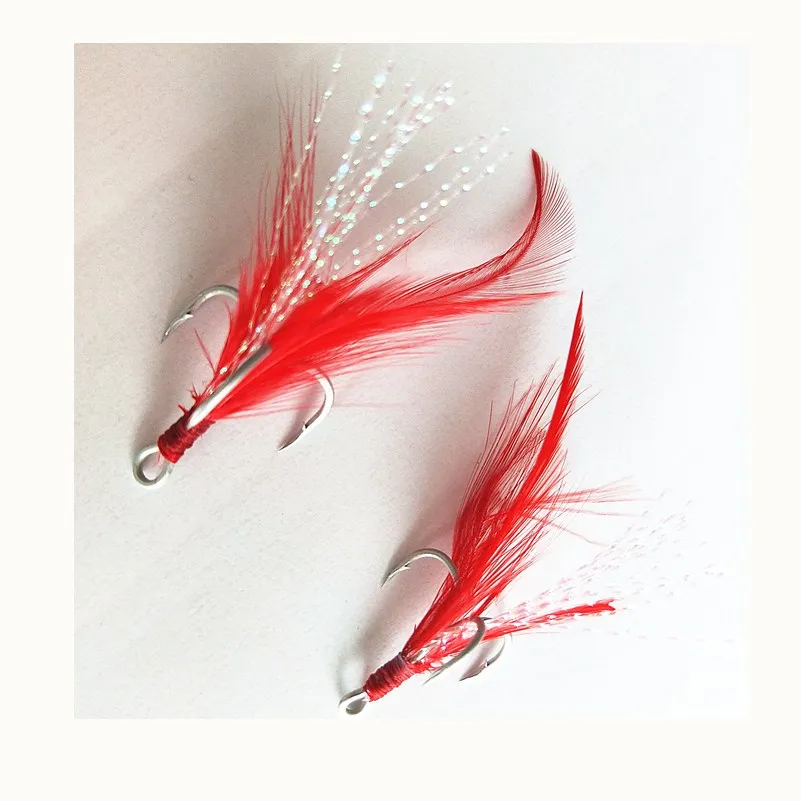 Factory direct sale round bent treble feather hook New Super Strong Tank Feathered Treble Hooks 2# 4#Three Fish Fly Hooks
Factory direct sale round bent treble feather hook New Super Strong Tank Feathered Treble Hooks 2# 4#Three Fish Fly Hooks