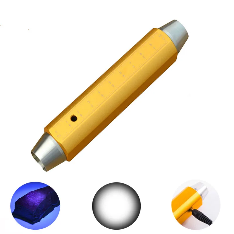 CREE Q5 Rechargeable Jade LED Torch MINI, 365NM Black Light UV LED Flashlight for Jewelry, Gem, Fluorescent, Currency, Amber
CREE Q5 Rechargeable Jade LED Torch MINI, 365NM Black Light UV LED Flashlight for Jewelry, Gem, Fluorescent, Currency, Amber