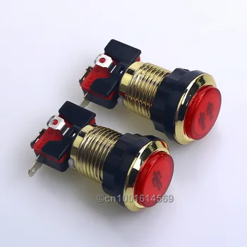 Easyget 2pcs New Gold Arcade Start Button Kit 1P Player + 2P Player LED Illuminated Button With Microswitch For MAME Project DIY
Easyget 2pcs New Gold Arcade Start Button Kit 1P Player + 2P Player LED Illuminated Button With Microswitch For MAME Project DIY