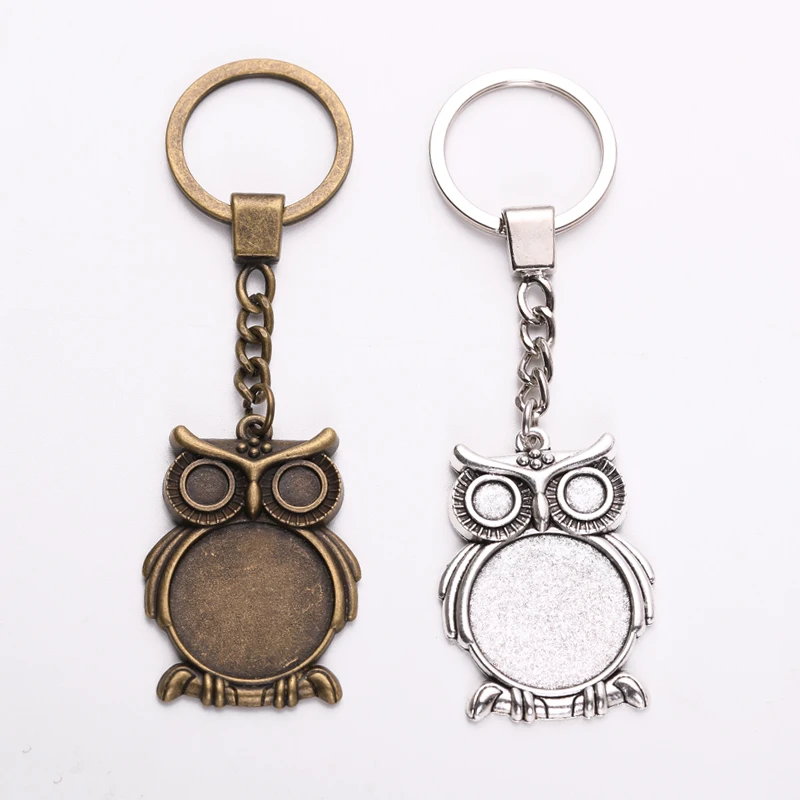 4pieces DIY Handmade Jewelry Making Key Chains 25mm Round Cabochon Settings Vintage Metal Love Owl Keychains
4pieces DIY Handmade Jewelry Making Key Chains 25mm Round Cabochon Settings Vintage Metal Love Owl Keychains